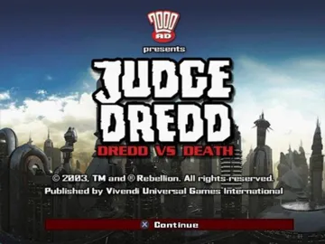 Judge Dredd - Dredd vs. Death screen shot title